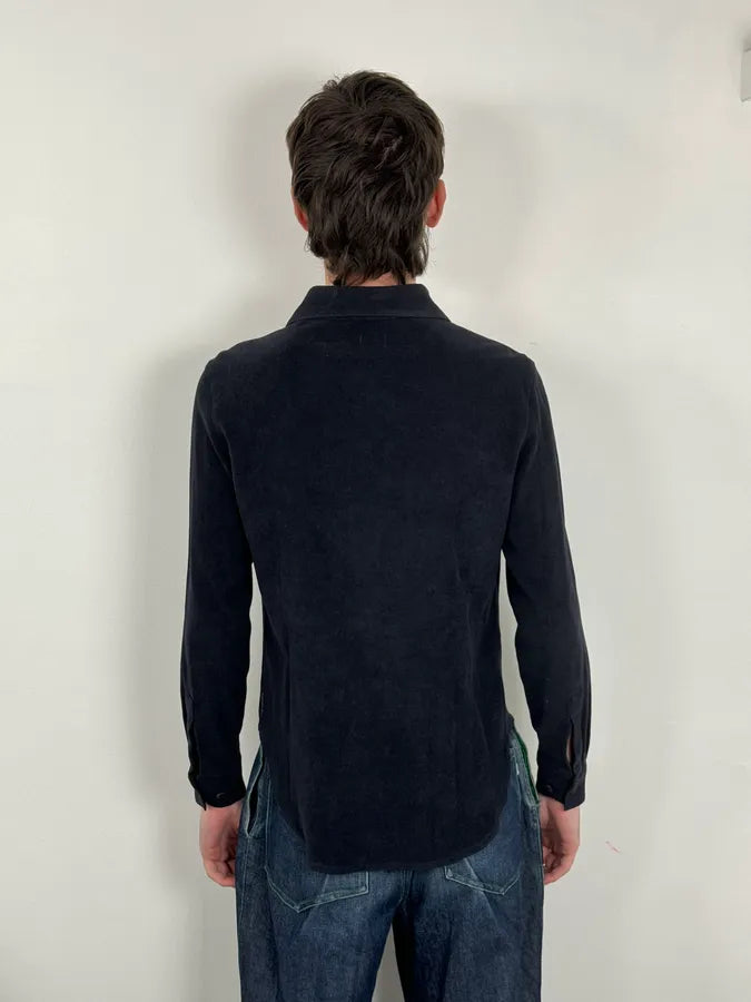 1990s Armani Alcantara Navy Dark Shirt yMUBZlH 2