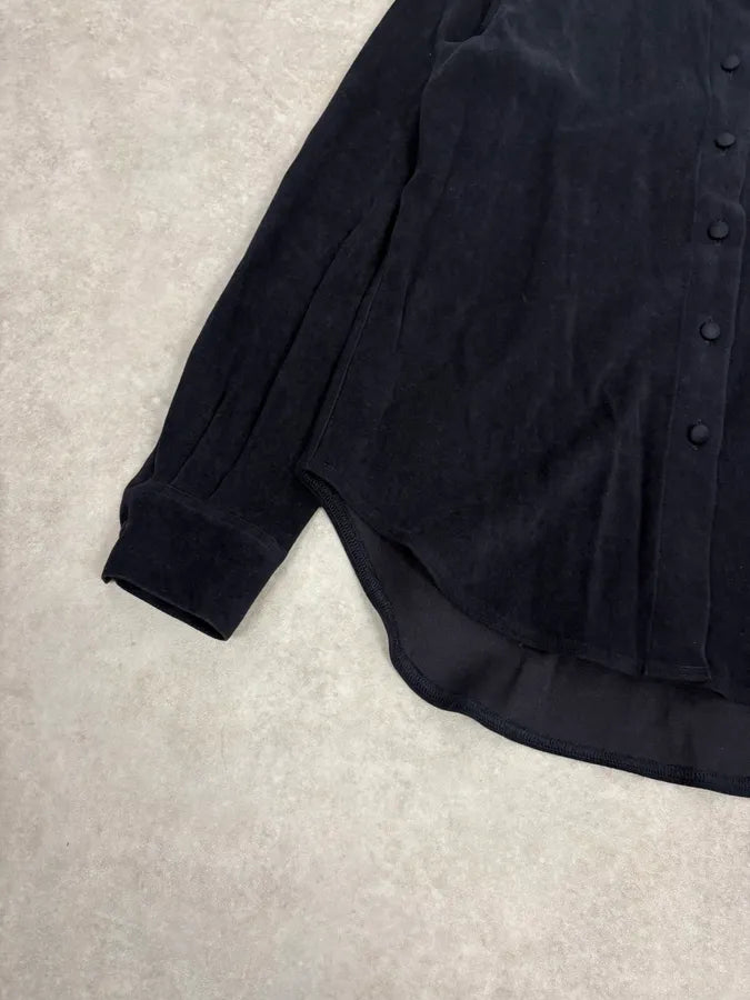 1990s Armani Alcantara Navy Dark Shirt yMUBZlH 6