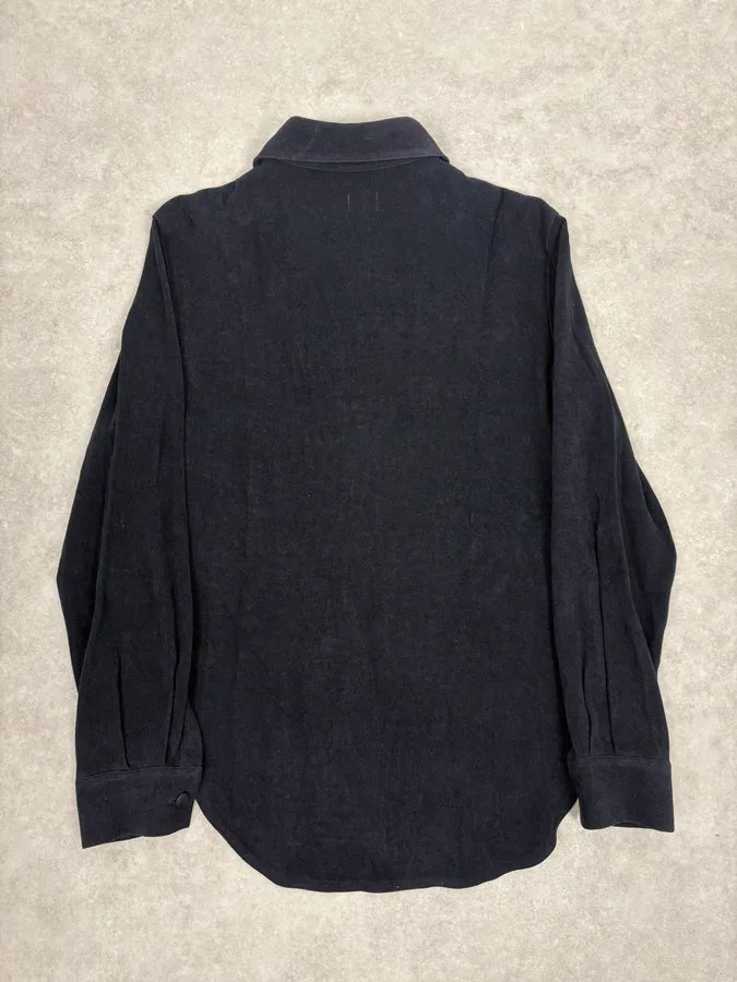 1990s Armani Alcantara Navy Dark Shirt yMUBZlH 5