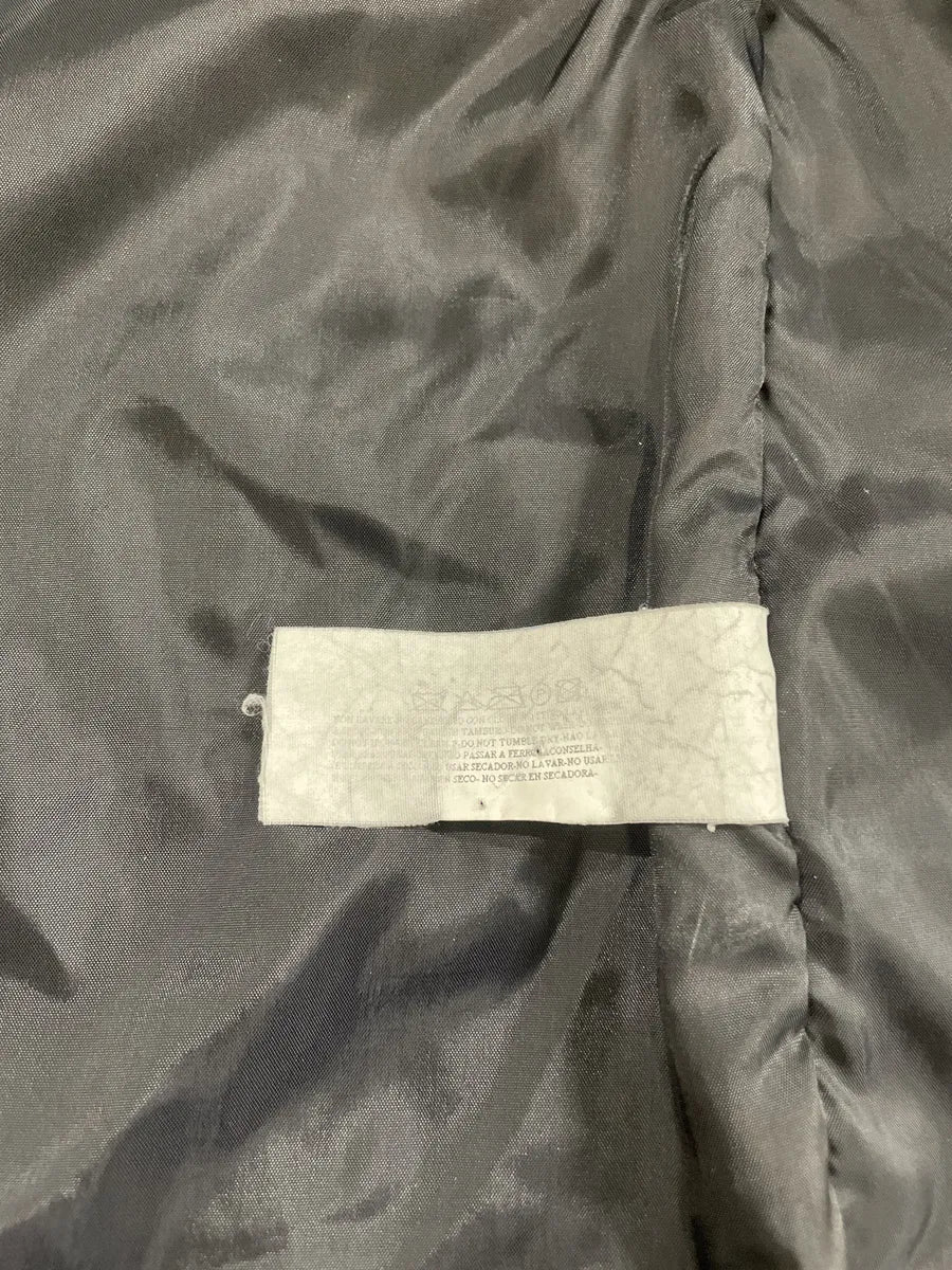 1990s Armani Asymmetrical Metal Buttons Black Nylon Trench Coat xADRVum 12