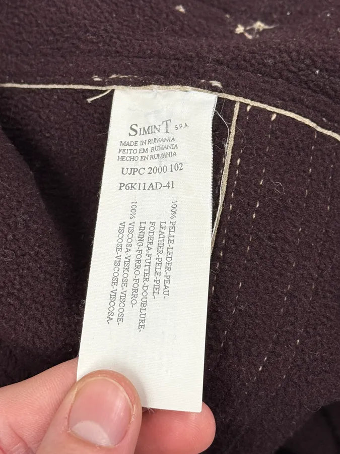 1990s Armani Beige Shearling Leather Jacket tbOktxx 13