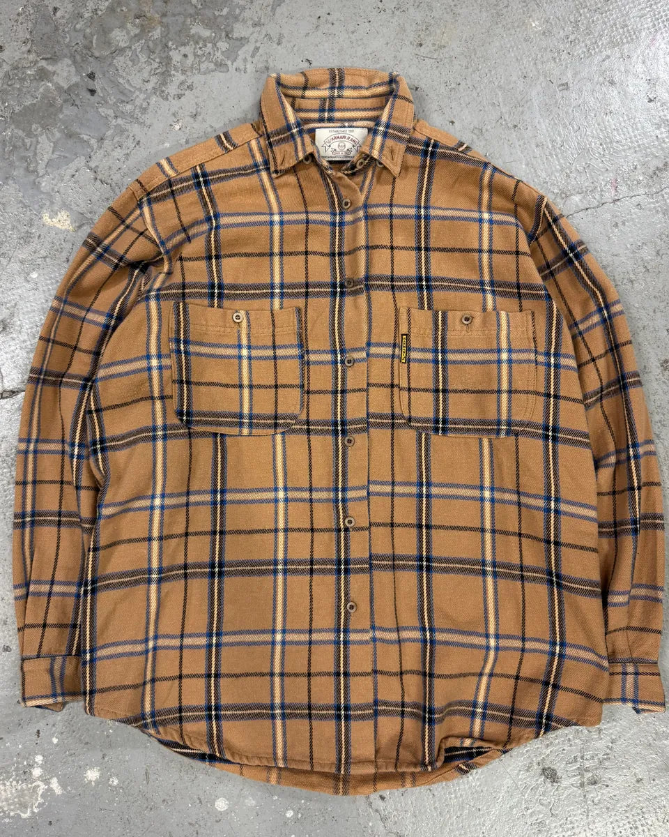 1990s Armani Beige Tartan Shirt (M/L) 0