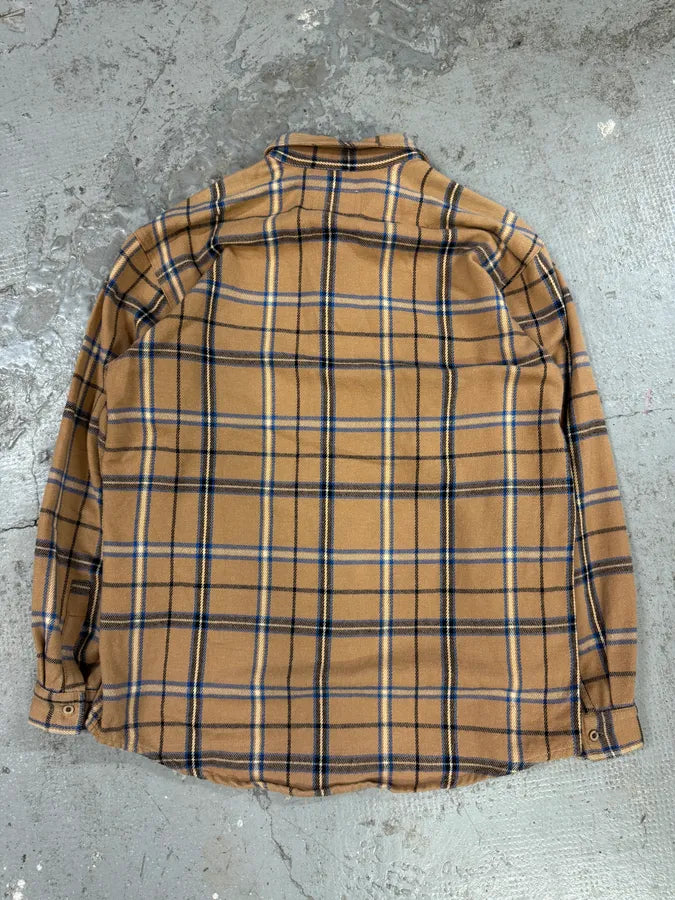 1990s Armani Beige Tartan Shirt (M/L) 1