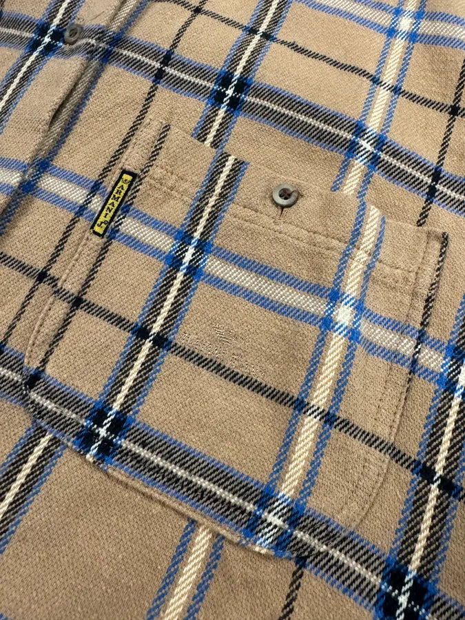 1990s Armani Beige Tartan Shirt (M/L) 2