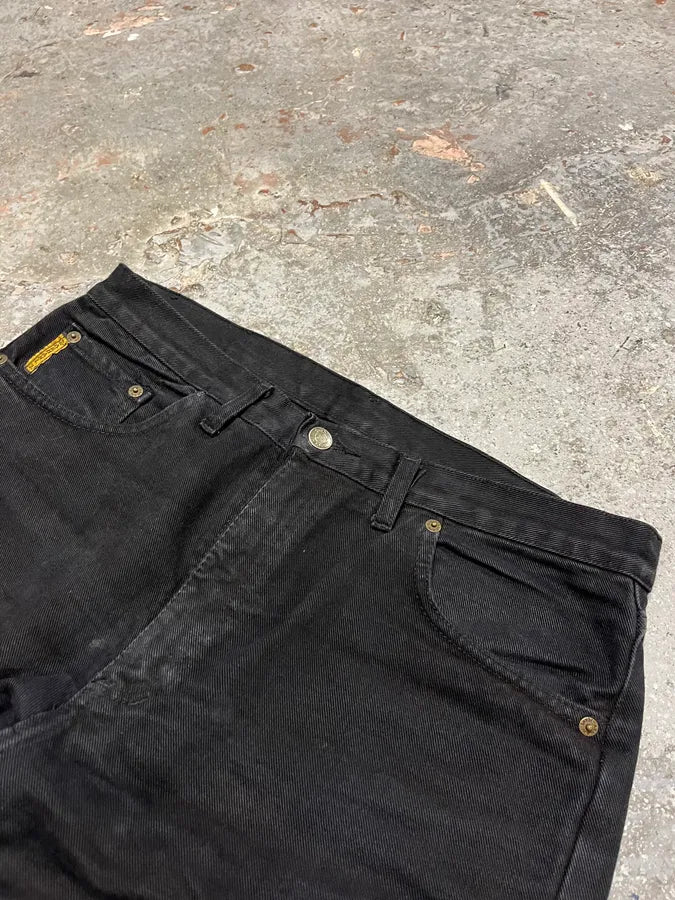 パンツ archive ARMANI JEANS baggy denims black 1990s Armani Black Archive Denim Jeans – Dolce Vita Hub