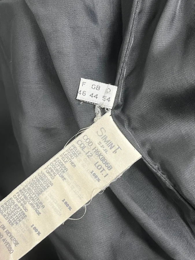 1990s Armani Black Leather Puffer Jacket yZOCswH 10