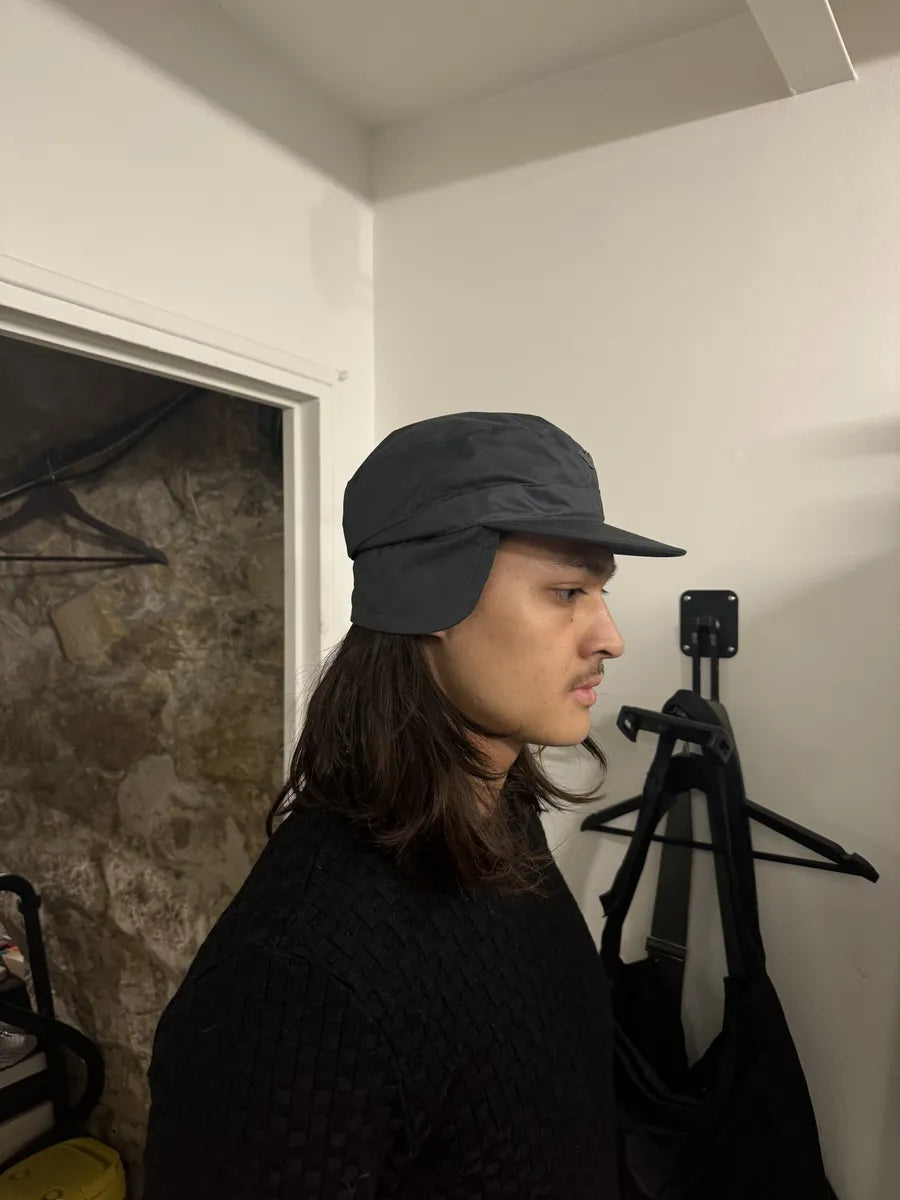 1990s Armani Black Military Contemporary Hat (OS) 1