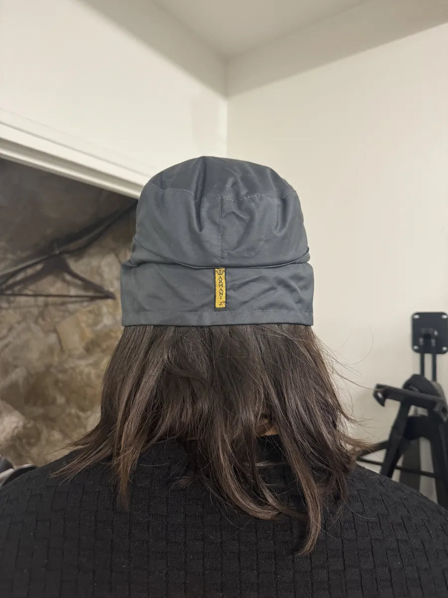 1990s Armani Black Military Contemporary Hat (OS) 2