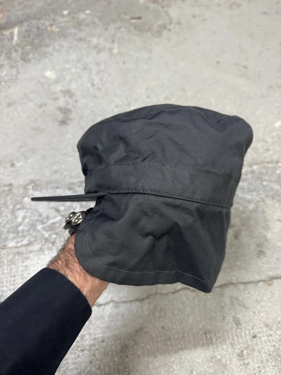 1990s Armani Black Military Contemporary Hat (OS) 3