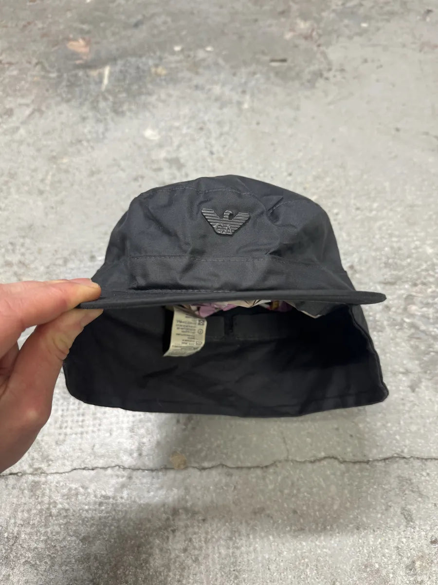 1990s Armani Black Military Contemporary Hat (OS) 4