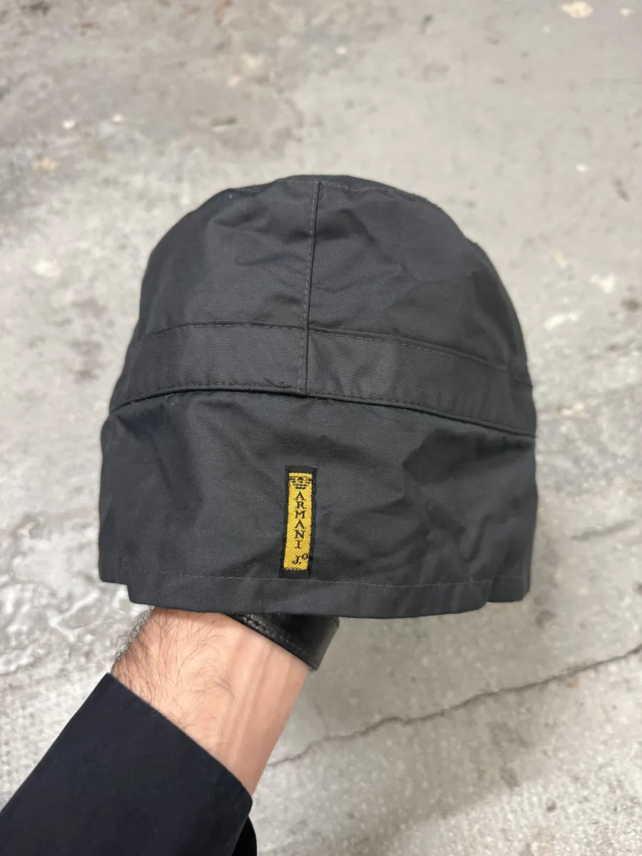 1990s Armani Black Military Contemporary Hat (OS) 5
