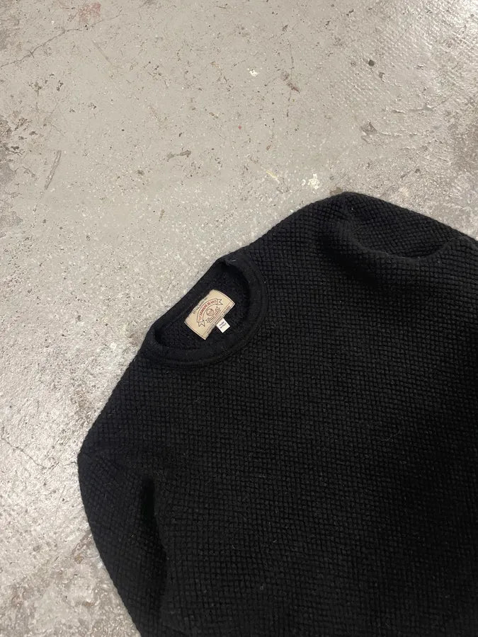 1990s Armani Black Textured Sweater (S) rQHdeLp 4