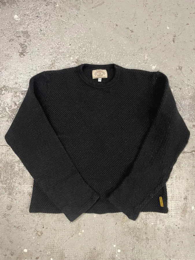 1990s Armani Black Textured Sweater (S) rQHdeLp 5