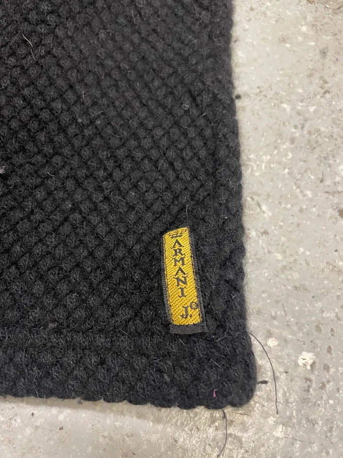 1990s Armani Black Textured Sweater (S) rQHdeLp 8