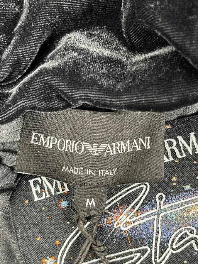 2010s Emporio Armani Black Wool Relief Hooded Jacket WtRUDml 9