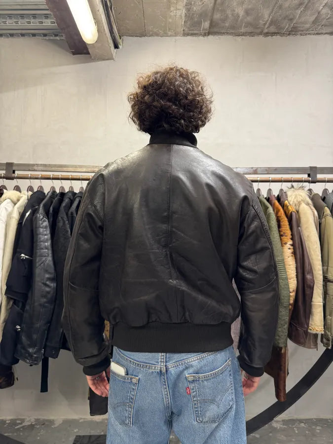 1990s Armani Brown Imperial Pure Italian Leather Jacket (M/L) 14