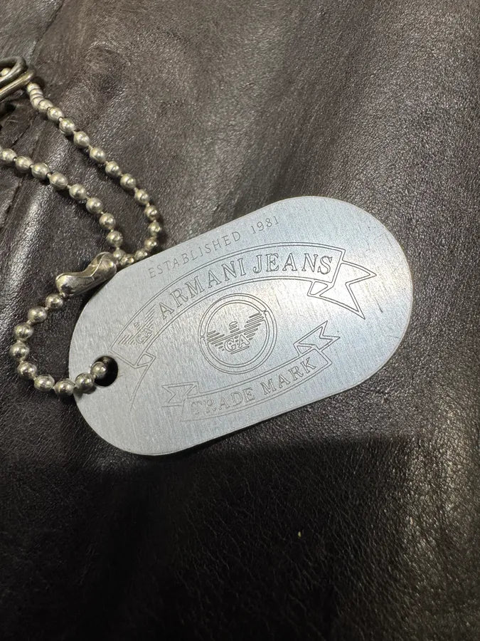 1990s Armani Brown Imperial Pure Italian Leather Jacket (M/L) 2