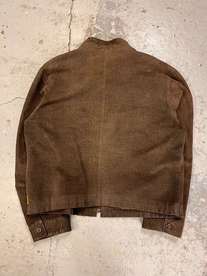 1990s Armani Brown Light Leather Classy Jacket NtgdVMg 6