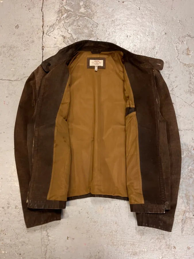 1990s Armani Brown Light Leather Classy Jacket NtgdVMg 7