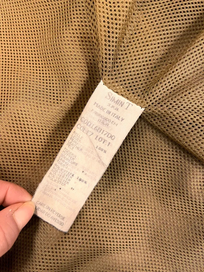 1990s Armani Brown Light Leather Classy Jacket NtgdVMg 9