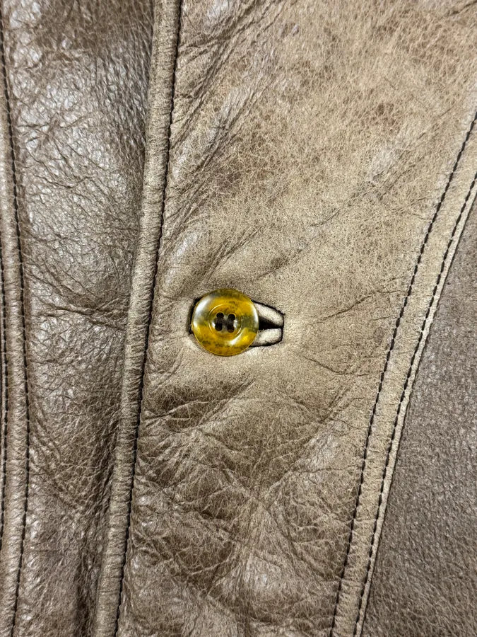 1990s Armani Brown Shearling Aviator Bomber Jacket DgLYAdA 10