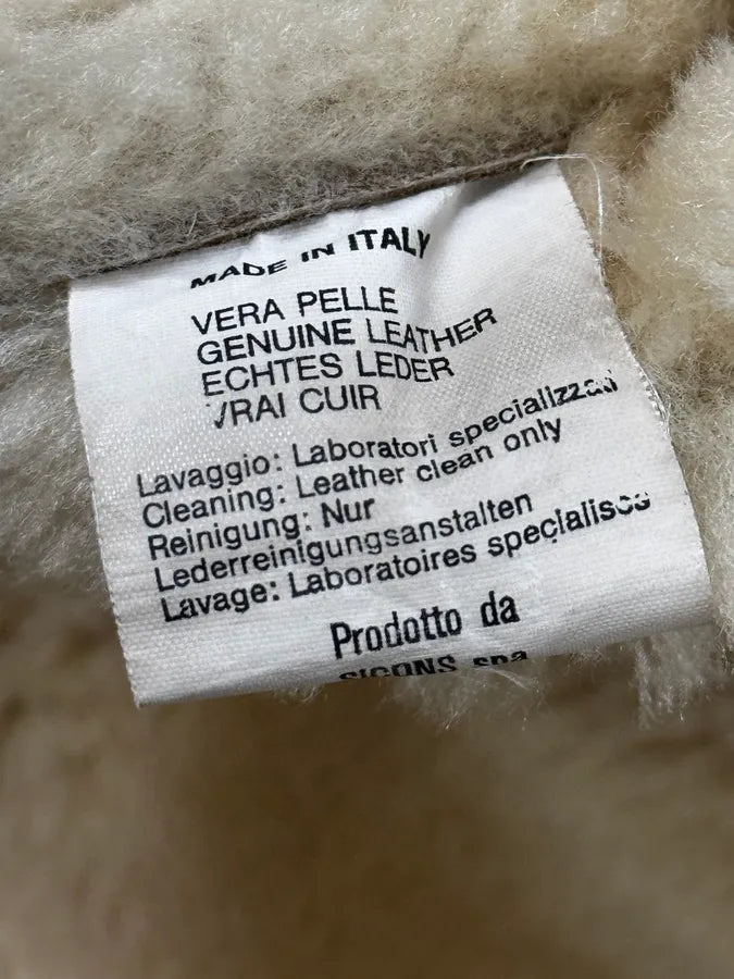 1990s Armani Brown Shearling Aviator Bomber Jacket DgLYAdA 13