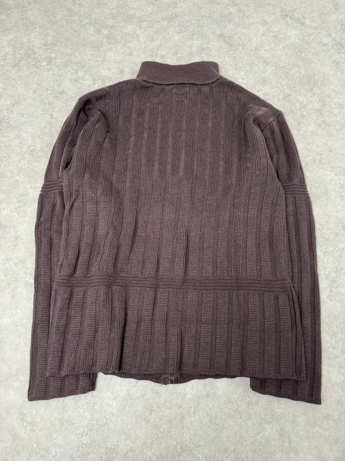 1990s Armani Brown Wool Zip-up Jacket LBPqKqU 5