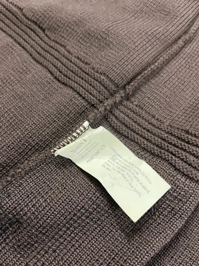 1990s Armani Brown Zip-up Sweater (M) Ydhxbzh 11