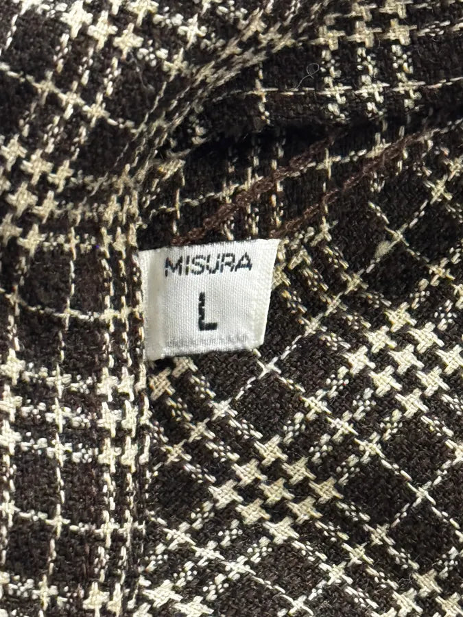 1990s Armani Checkered Khaki Green Shirt FnHCFoK 8