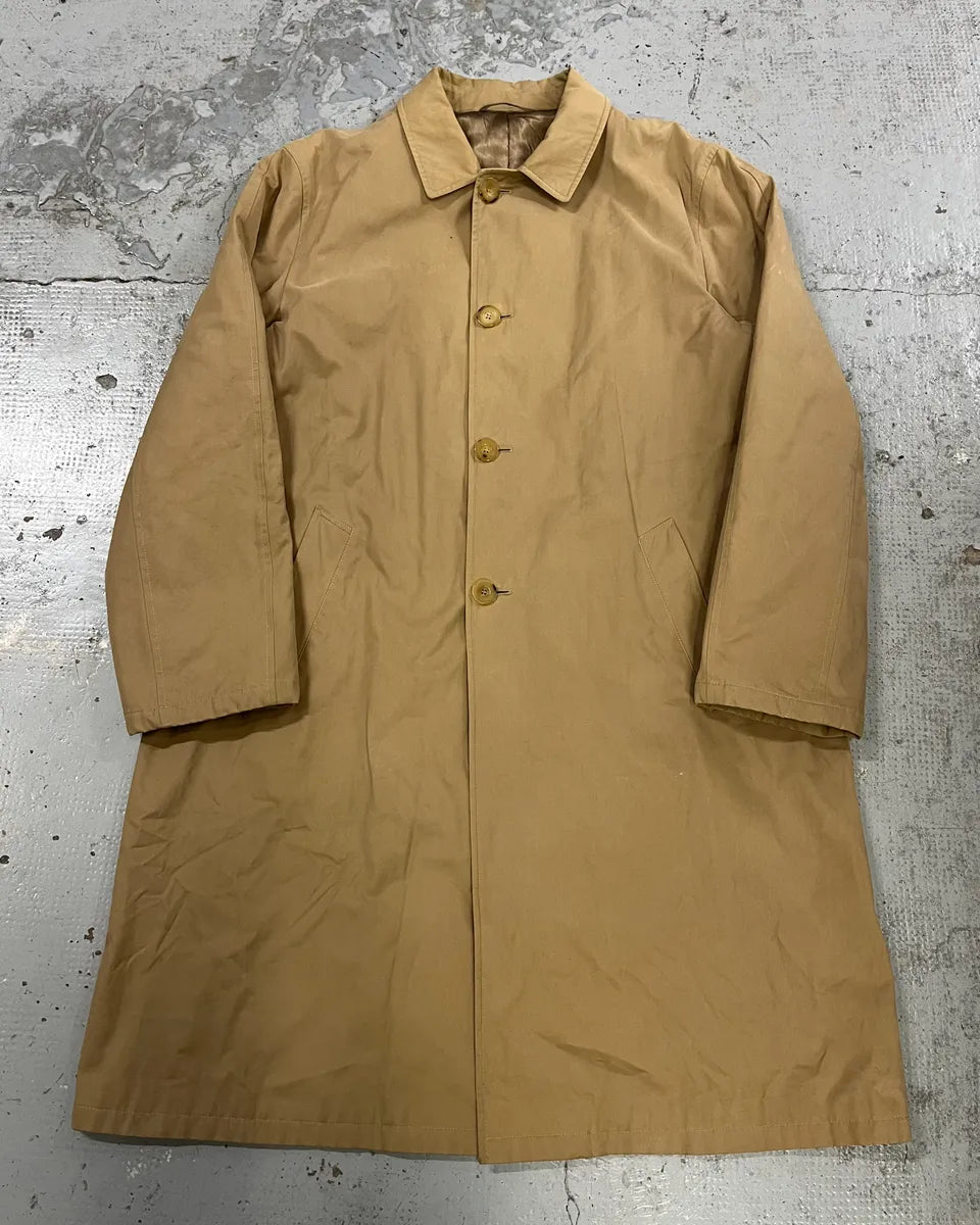 1990s Armani Collezioni Beige Trench Gabardine Coat XeLFxun 0