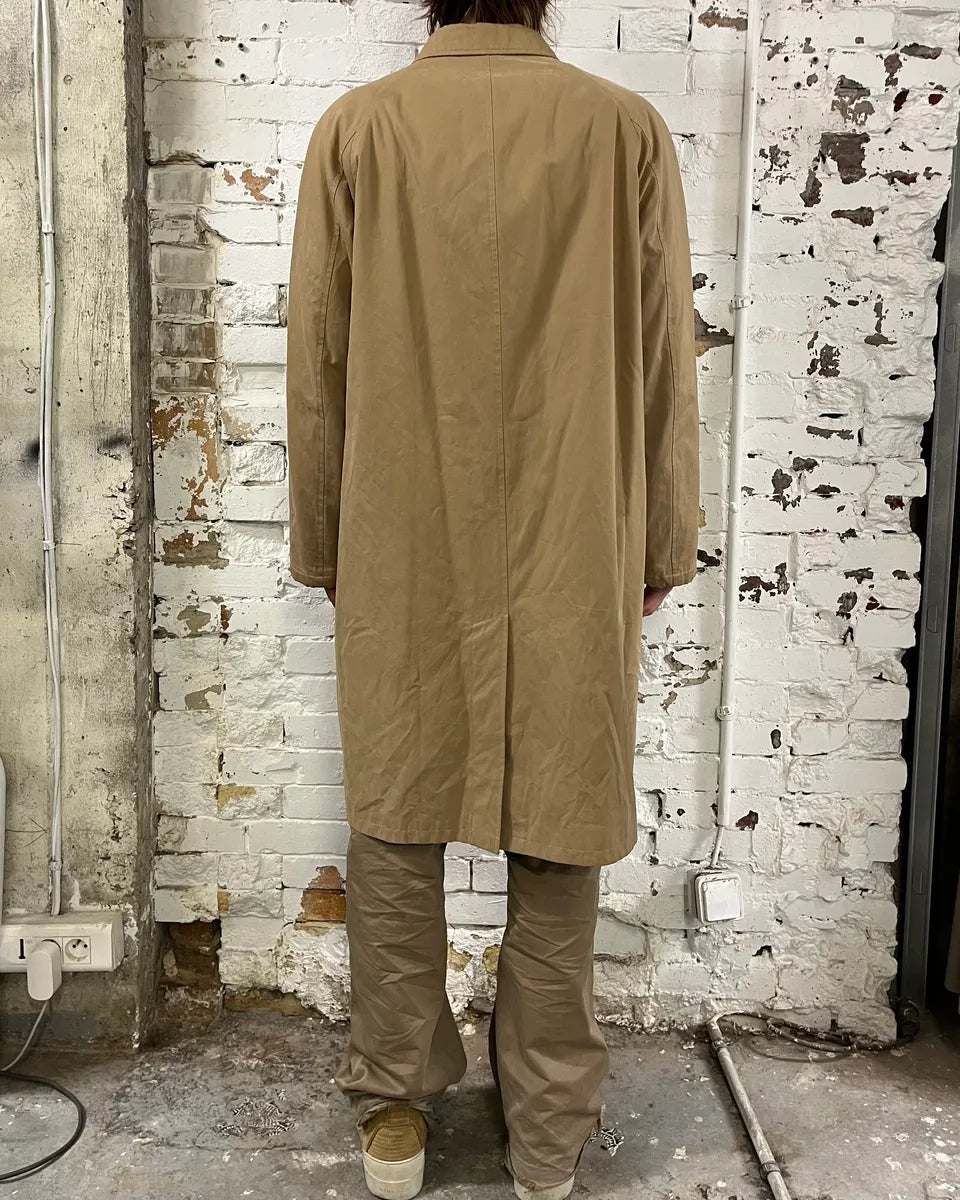 1990s Armani Collezioni Beige Trench Gabardine Coat XeLFxun 2