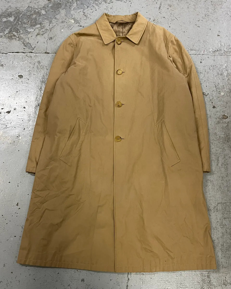1990s Armani Collezioni Beige Trench Gabardine Coat XeLFxun 3