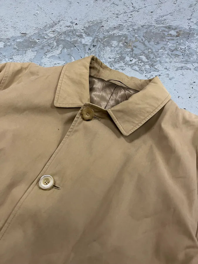 1990s Armani Collezioni Beige Trench Gabardine Coat XeLFxun 4