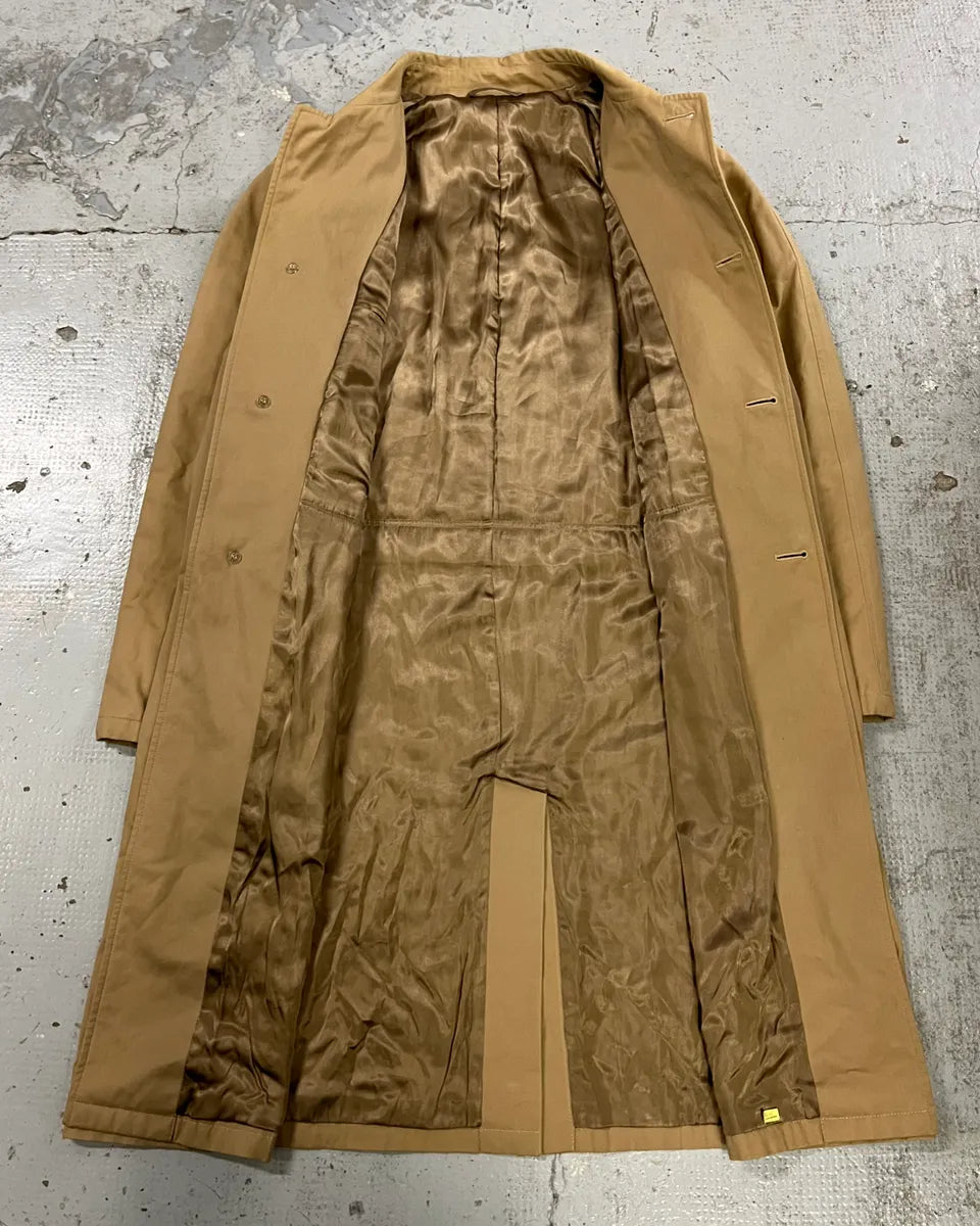 1990s Armani Collezioni Beige Trench Gabardine Coat XeLFxun 7