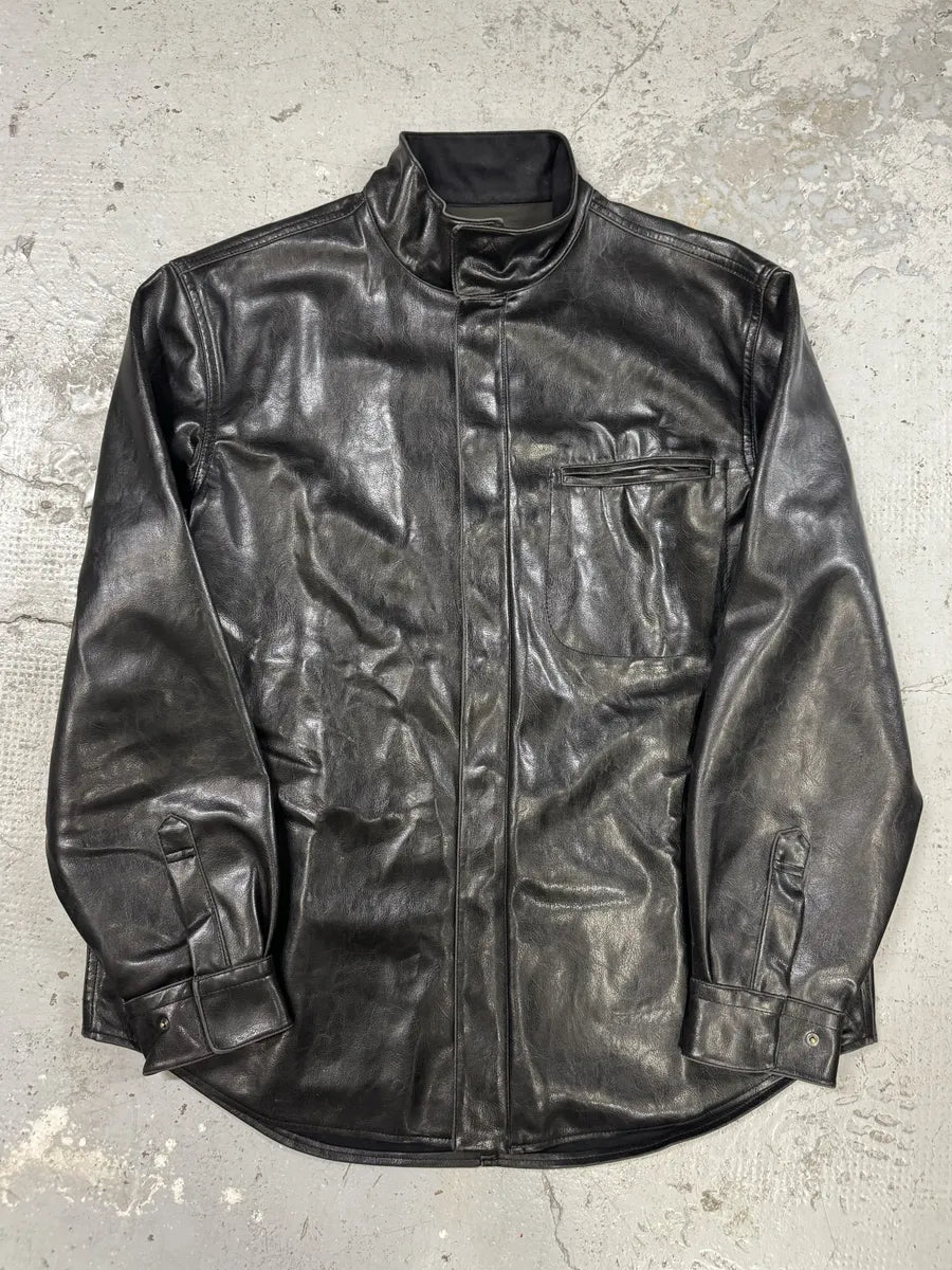 1990s Armani Collezioni Black Premium Leather Samurai Jacket (M/L) FuwPnCh 0