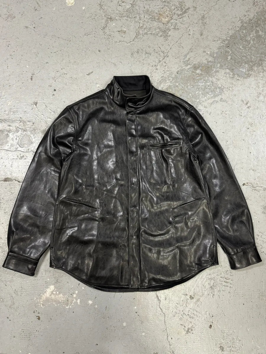 1990s Armani Collezioni Black Premium Leather Samurai Jacket (M/L) FuwPnCh 3