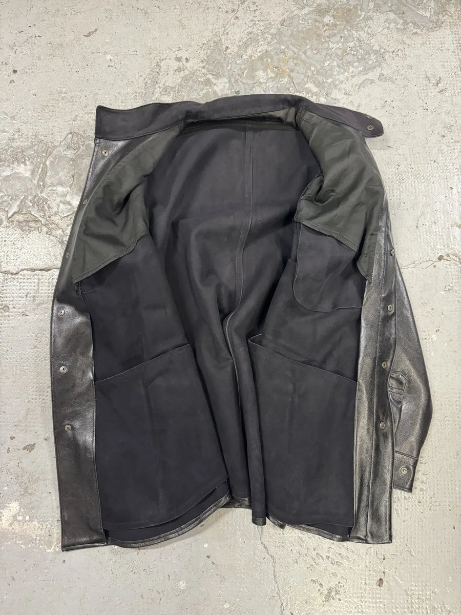 1990s Armani Collezioni Black Premium Leather Samurai Jacket (M/L) FuwPnCh 5