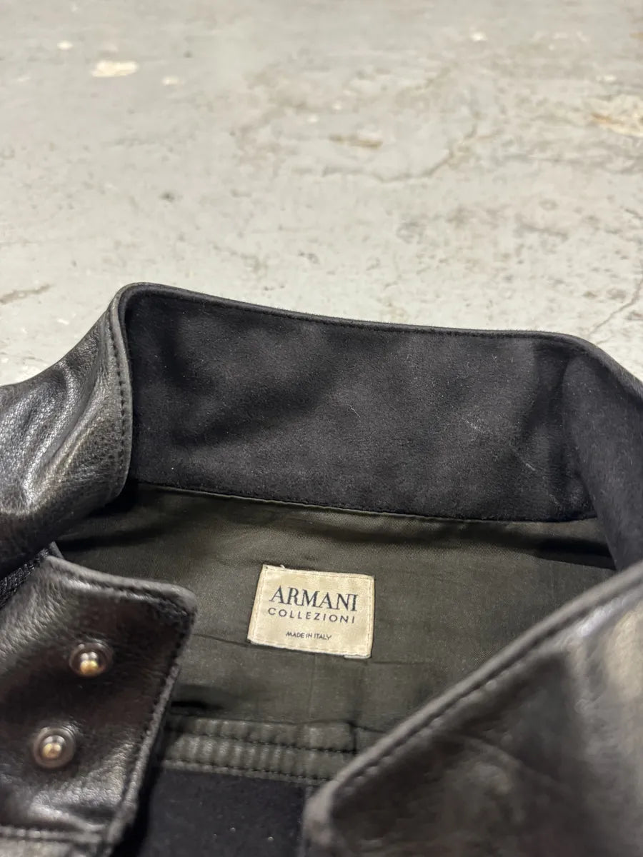 1990s Armani Collezioni Black Premium Leather Samurai Jacket (M/L) FuwPnCh 8