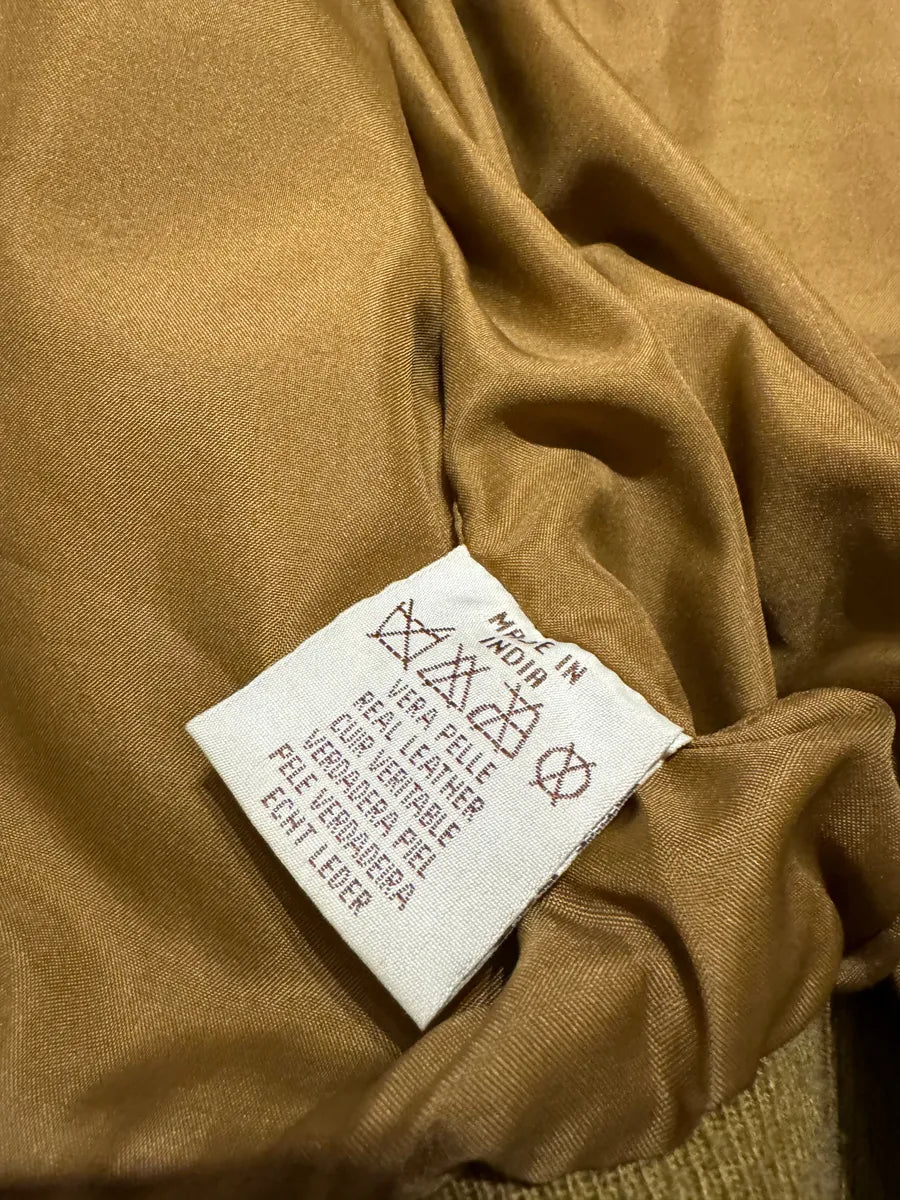 1990s Armani Collezioni Camel Leather Jacket CPdmWln 5