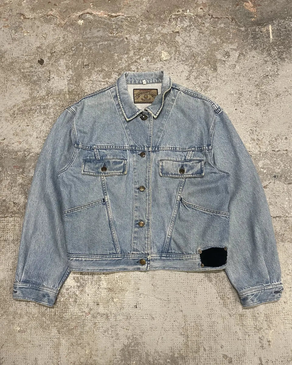 1990s Armani Cropped Blue Cozy Denim Jacket (S/M) JncwBMB 0
