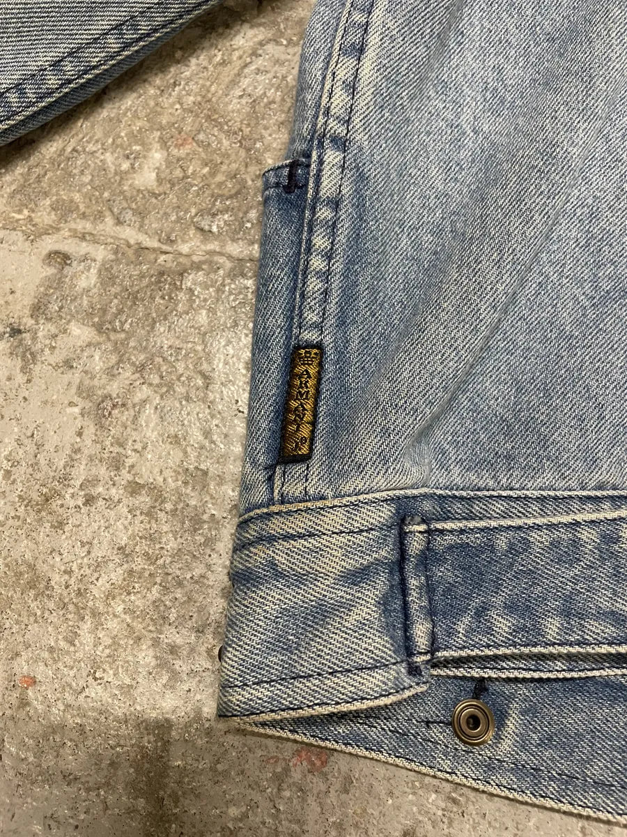 1990s Armani Cropped Blue Cozy Denim Jacket (S/M) JncwBMB 10