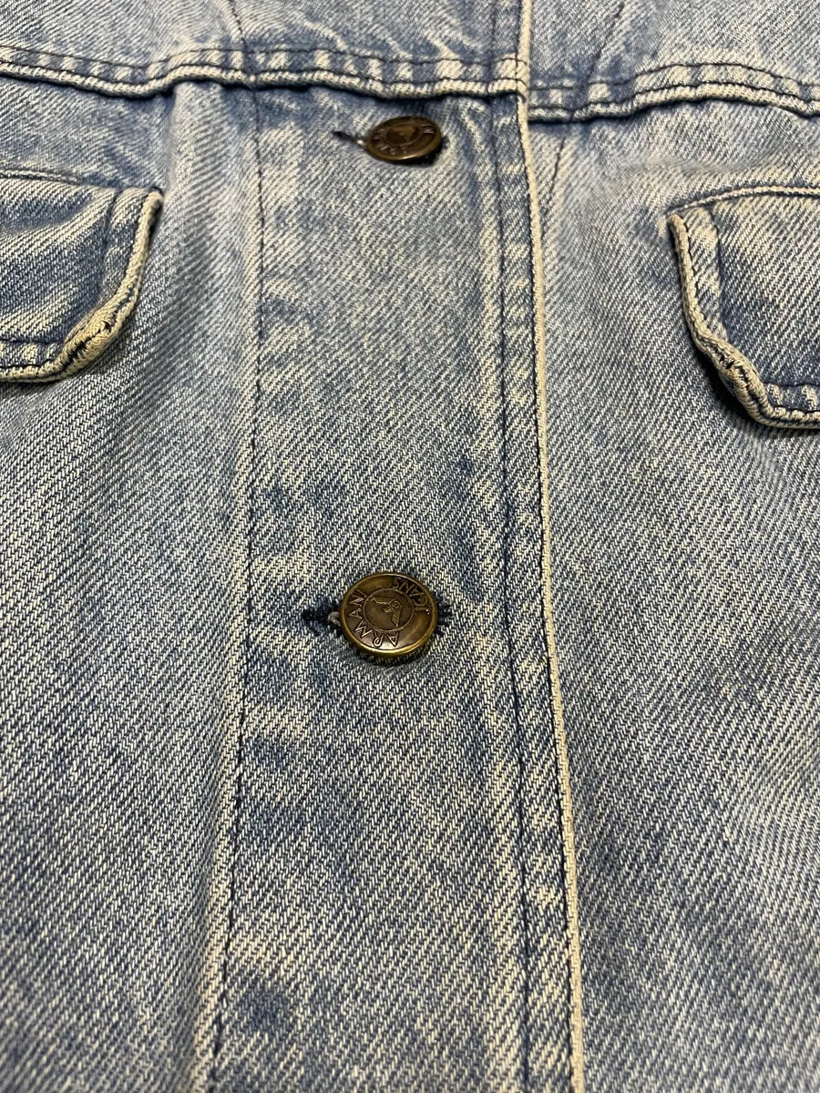 1990s Armani Cropped Blue Cozy Denim Jacket (S/M) JncwBMB 8