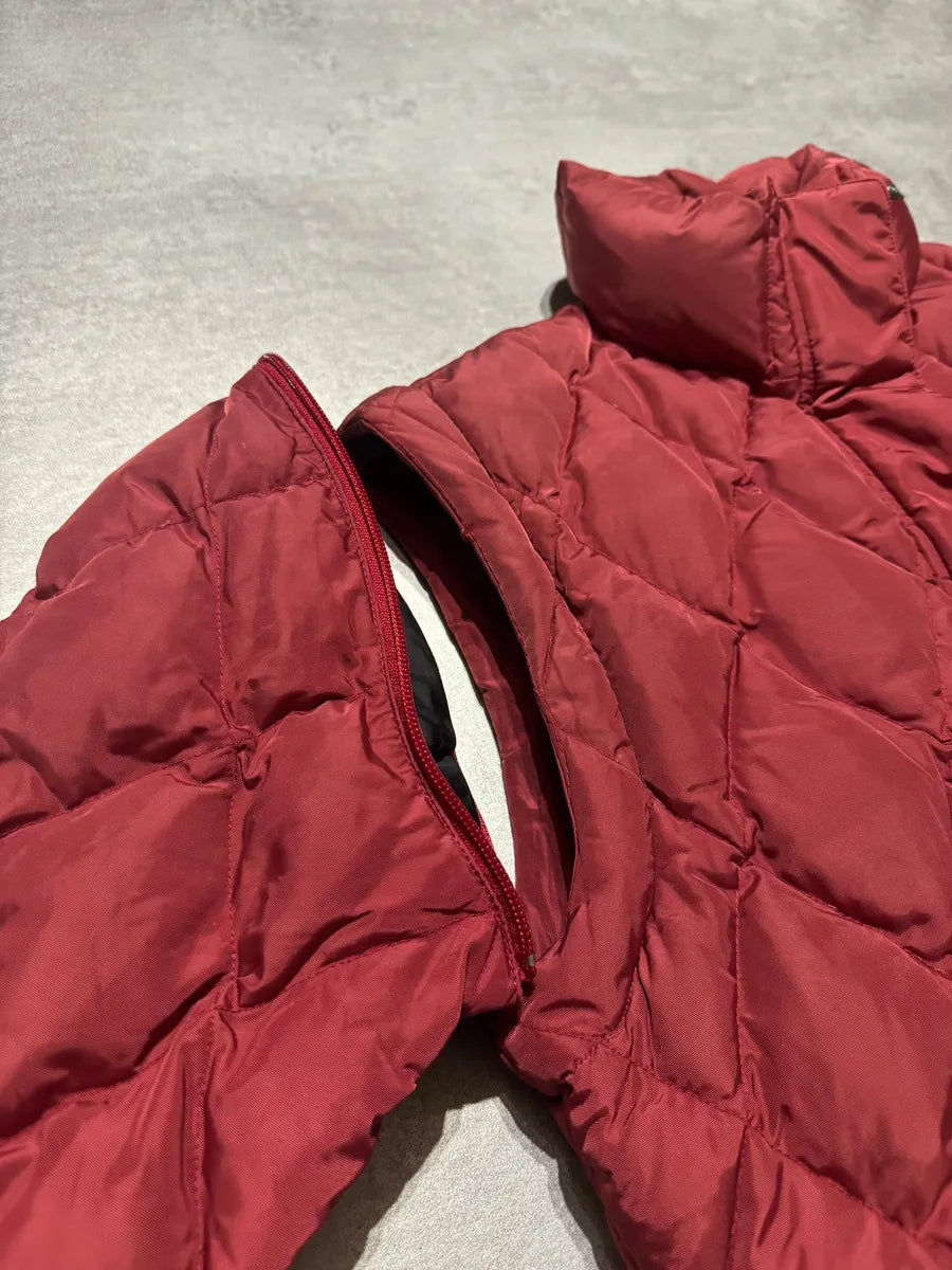 1990s Armani Detachable Arms Light Red Puffer Jacket (XS/S) 1