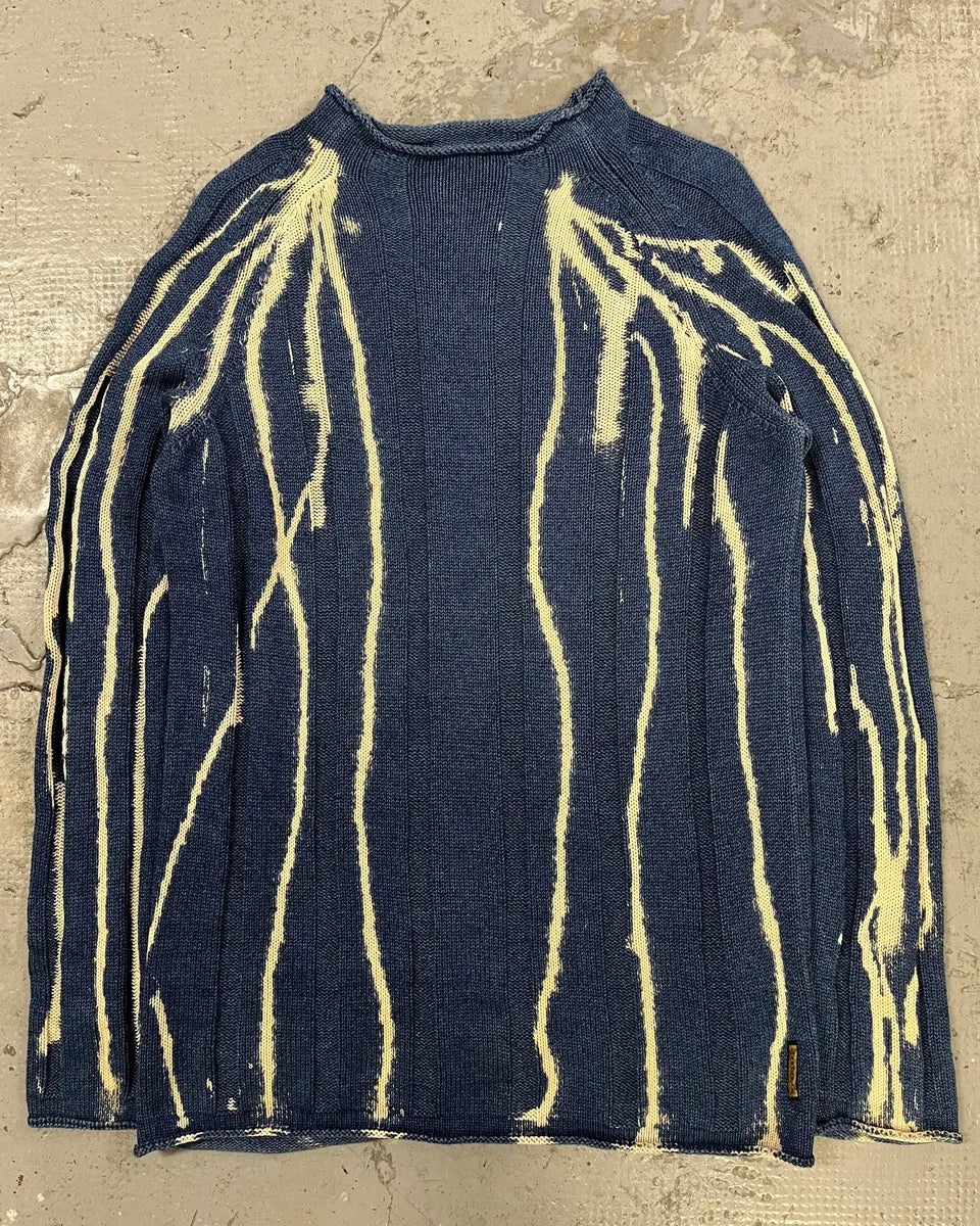 1990s Armani Electric Blue Contemporary Sweater (L) VzIjiTx 0