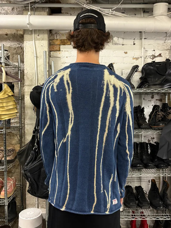 1990s Armani Electric Blue Contemporary Sweater (L) VzIjiTx 2