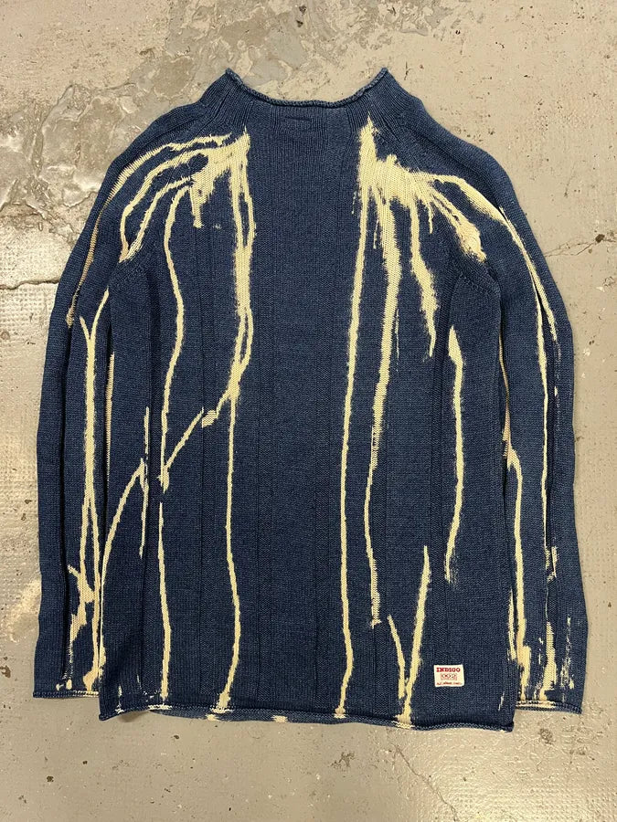 1990s Armani Electric Blue Contemporary Sweater (L) VzIjiTx 5