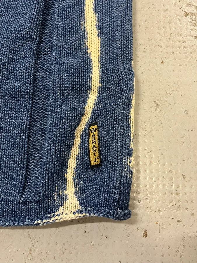 1990s Armani Electric Blue Contemporary Sweater (L) VzIjiTx 6