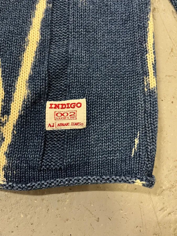 1990s Armani Electric Blue Contemporary Sweater (L) VzIjiTx 7