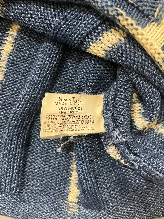 1990s Armani Electric Blue Contemporary Sweater (L) VzIjiTx 8