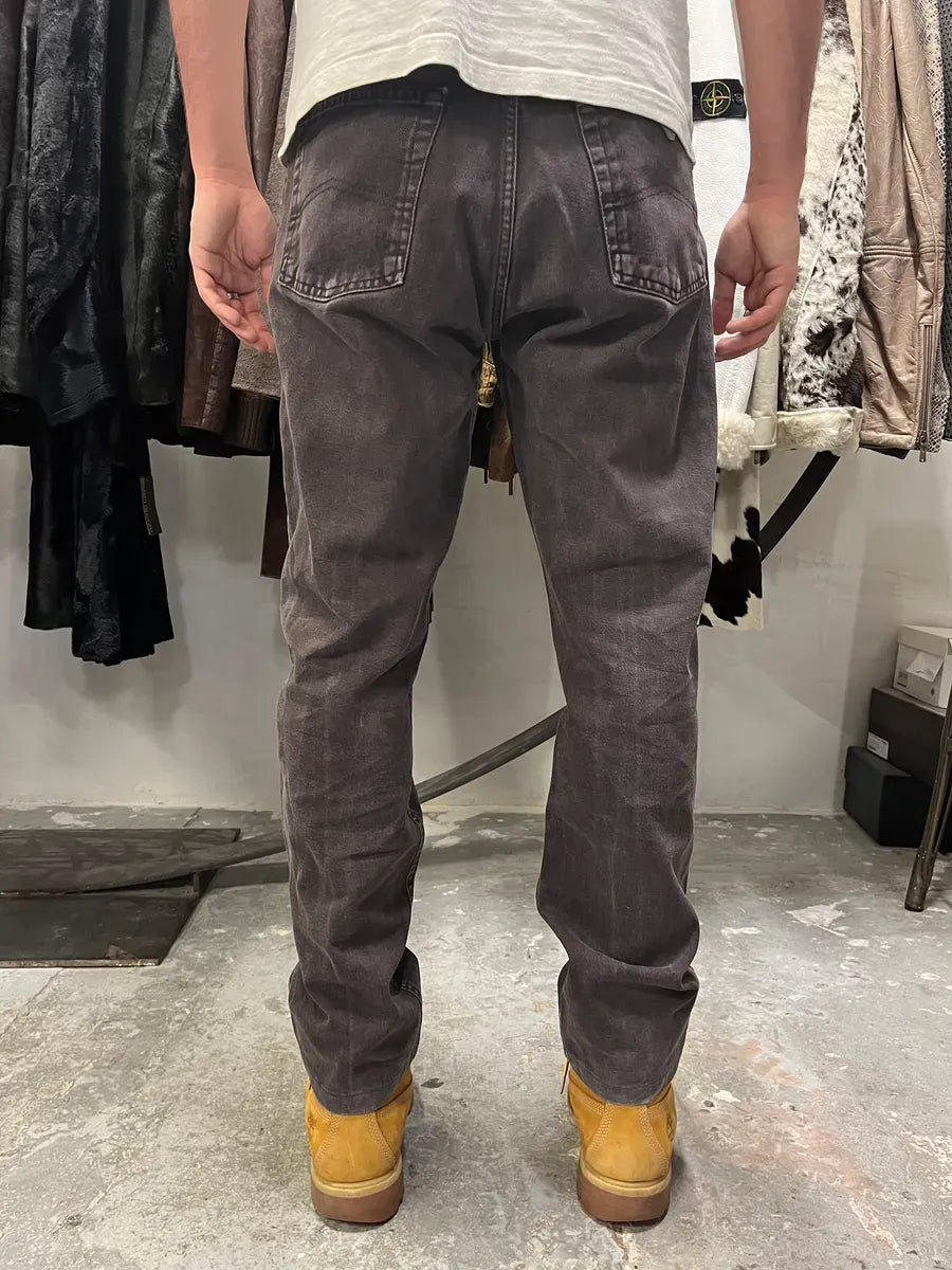 1990s Armani Faded Brown Denim Jeans NgUrUen 3